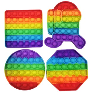 Spot 12cm rainbow rodent pioneer silicone press music puzzle pioneer Puzzle Bubble music