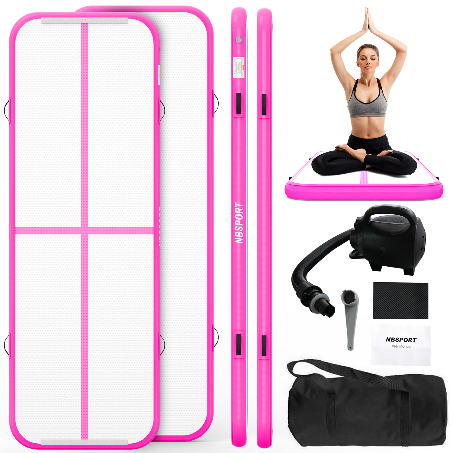 Factory Thickened Inflatable Taekwondo Wire-drawing Mat Martial Arts Judo Training Protection Mat Inflatable Gymnastics Mat Dance Mat