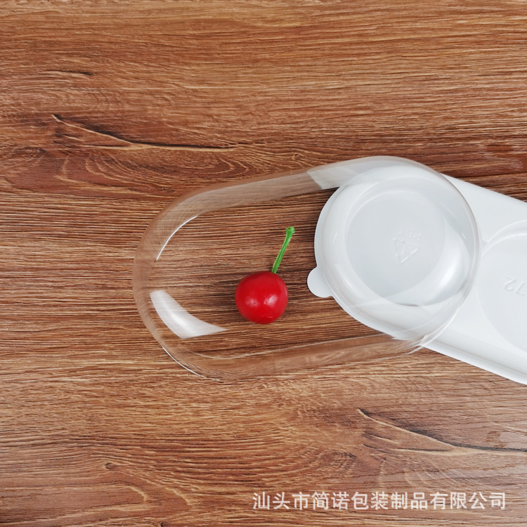 Venta directa de fábrica 172 caja de embalaje transparente Xue Mei Niang de dos piezas de yema de huevo crujiente caja de hojaldre transparente para hornear caja de ampolla