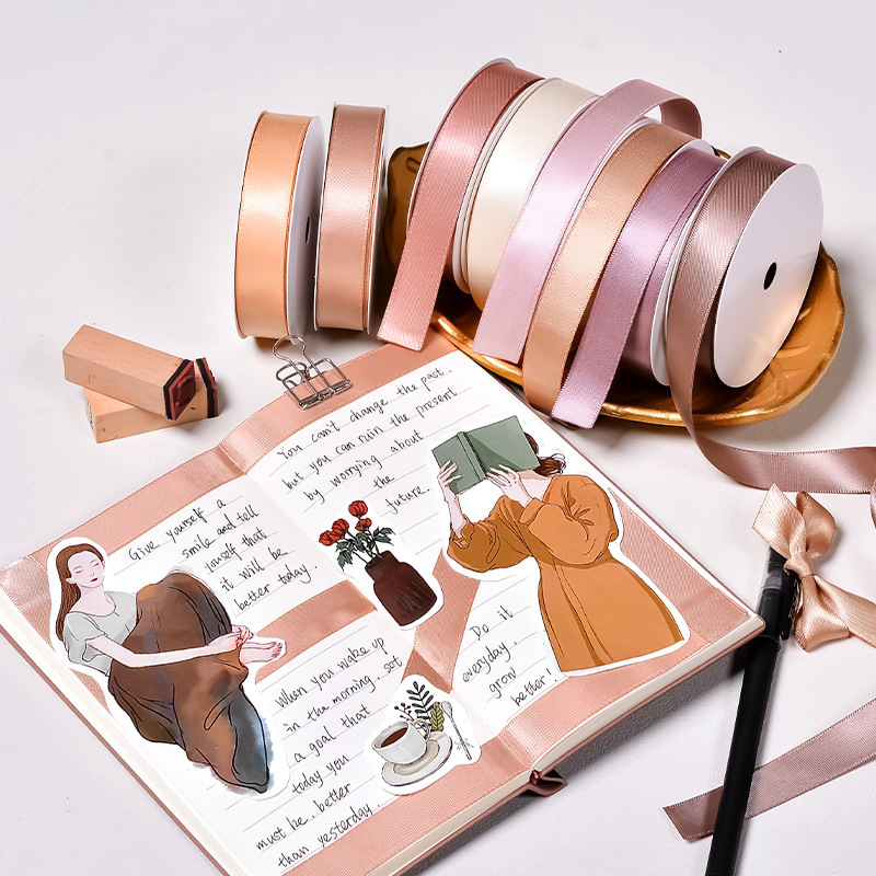 Corea del Sur cinta de color arco material ramo embalaje accesorios de ropa cinta Yao Ming cinta de satén brillante de doble cara