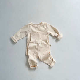 韩版ins满印兔子两件套家居服打底家居外出百搭婴幼儿舒服柔软套