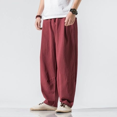 Pantalones de meditación Zen Pantalones de lino finos para hombres Pantalones de yoga para mujeres Pantalones de monje sueltos Pantalones de meditación para hombres