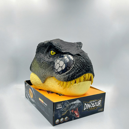 Christmas cosplay dinosaur mask Tyrannosaurus rex cos Velociraptor Halloween sound and light electric headgear toy