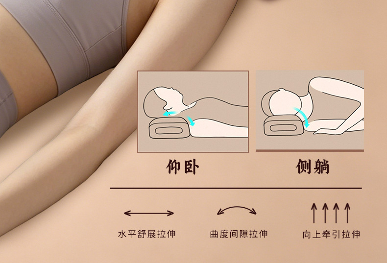 Mugwort Buckwheat Cervical Pillow Chinese Style Neck Support Sleep Pillow with Satin Cover quality and texture