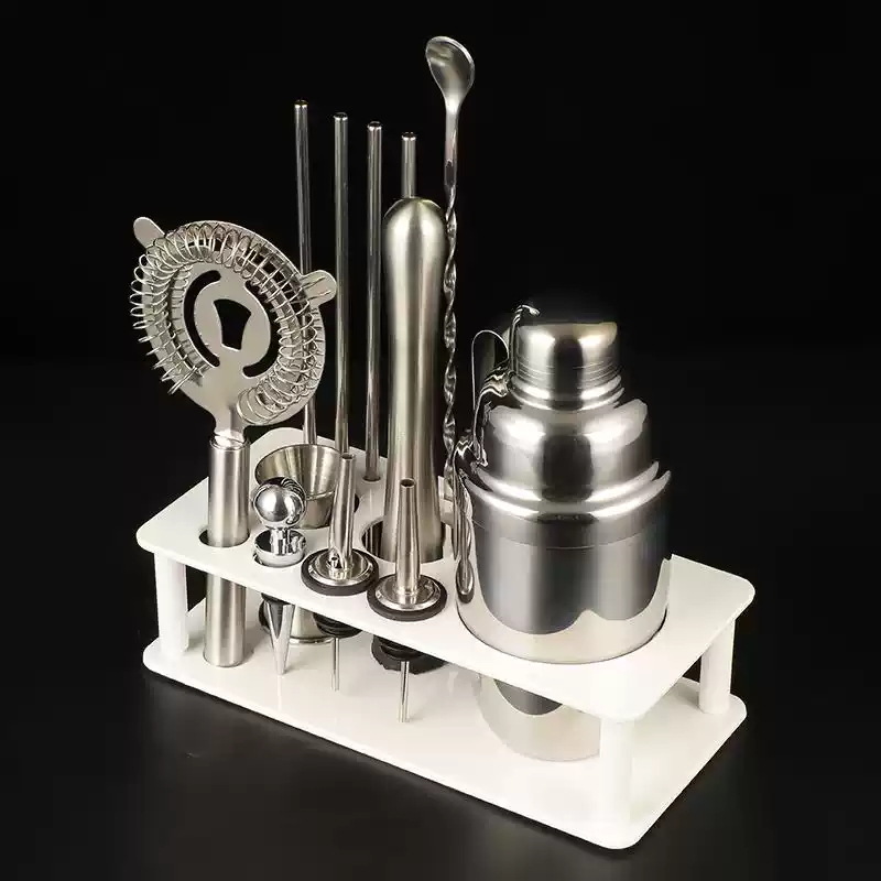 Mezclador de acero inoxidable conjunto mezclador de cóctel mezclador herramientas de mezclador de vinos profesional de taza de shaker jar bar mezclador