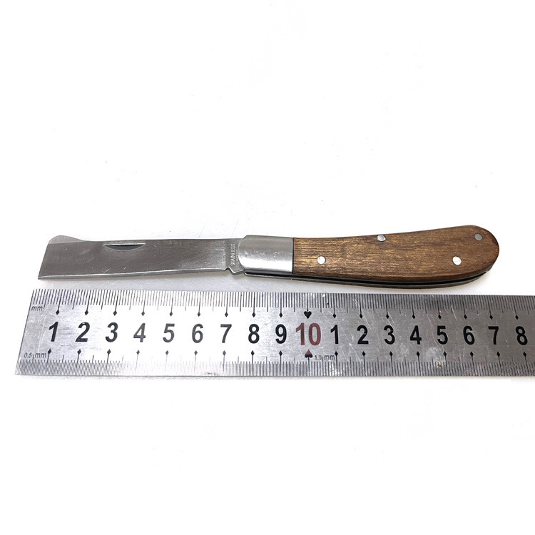 厂家供应木柄嫁接刀 花园割刀 折叠式苗木果树嫁接刀 接木刀