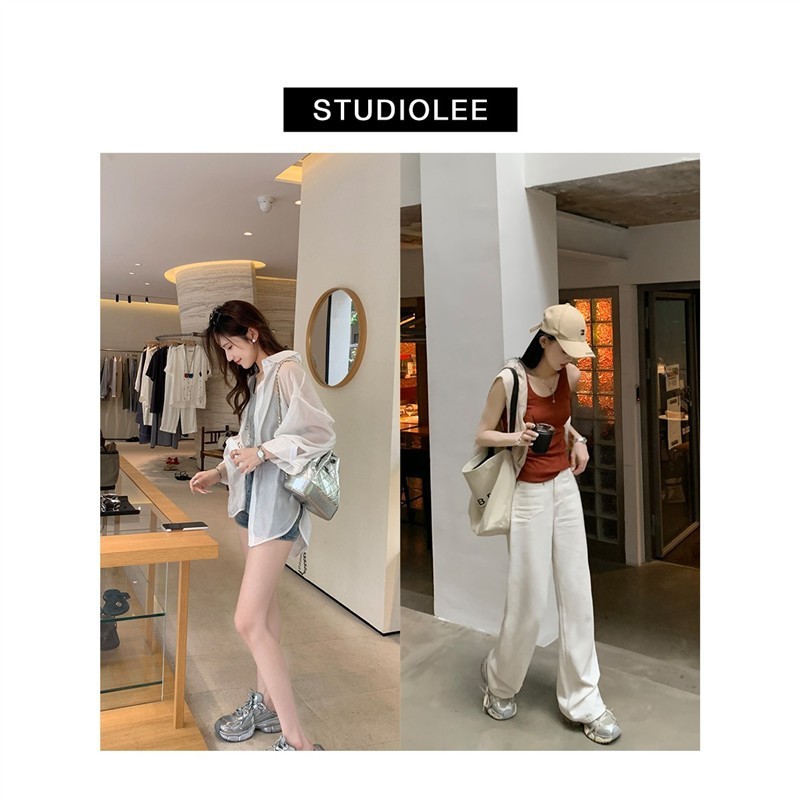 葡萄妈studiolee内增高5.5cm~复古厚底做脏半拖运动老爹鞋潮女款|undefined