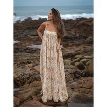 I 45212 Print Halter Cutout Maxi Dress ӡ���Ҳ�¶����ȹ