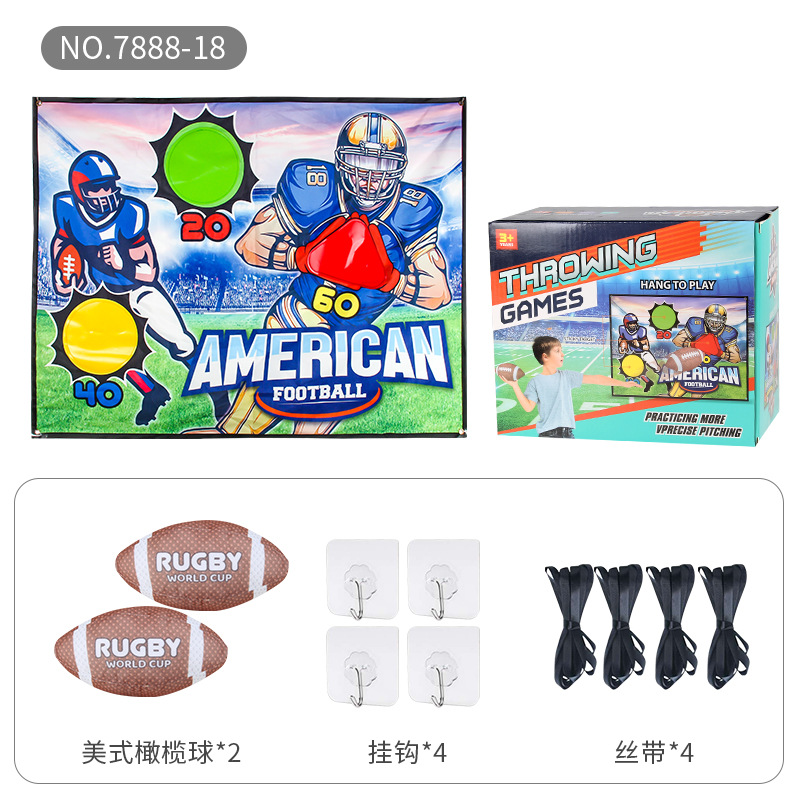 Juego de juegos de fútbol para niños, blanco de nueve cuadrados, manta de juego de rugby, deportes de ocio, juguetes de interior y exterior