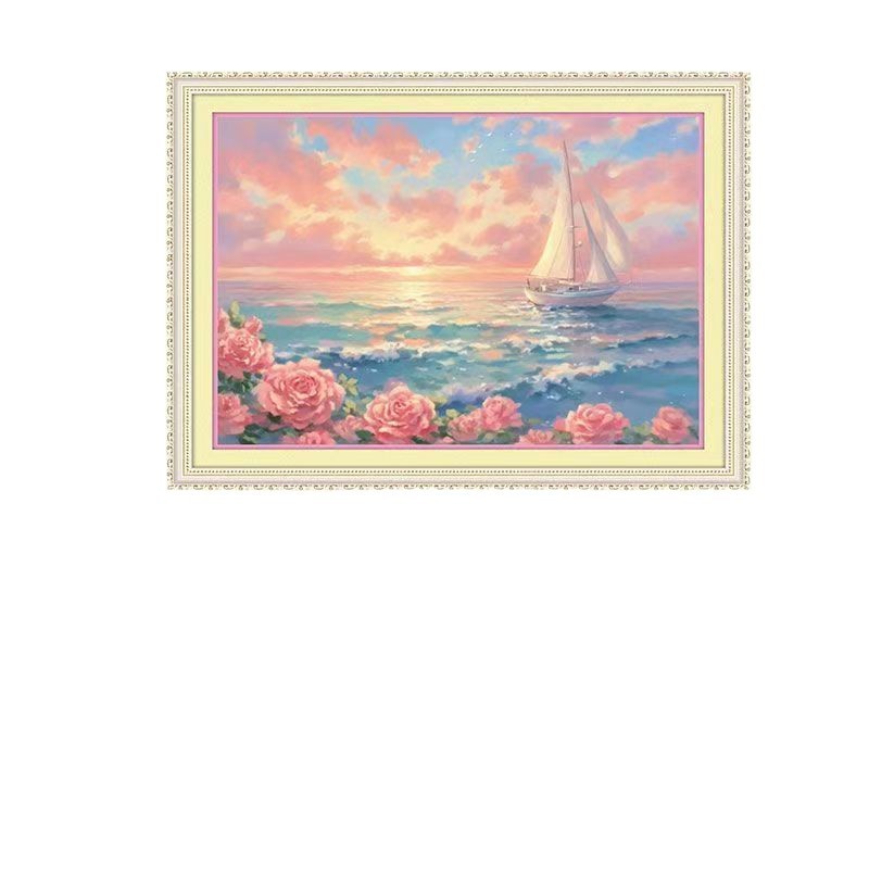Mona Lisa real bordado cruzado vela hermosa curación simple bordado a mano 12 bordados de color sin gancho borde image 5