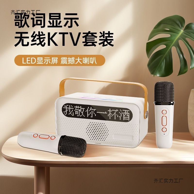 Bluetooth スピーカーホームワイヤレスカラオケ小型オーディオマイクマイクオールインワン屋外家族子供 ktv 歌|undefined