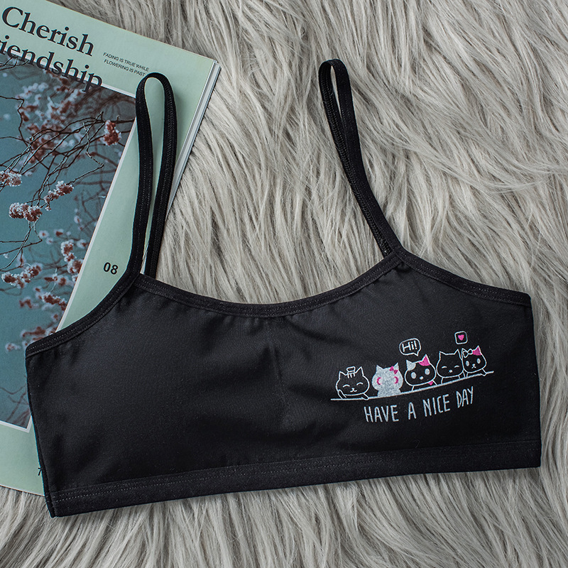 Bra de niñas de algodón de desarrollo ropa interior cabra chaleco de escuela primaria ropa interior de 9 - 14 años de edad niña