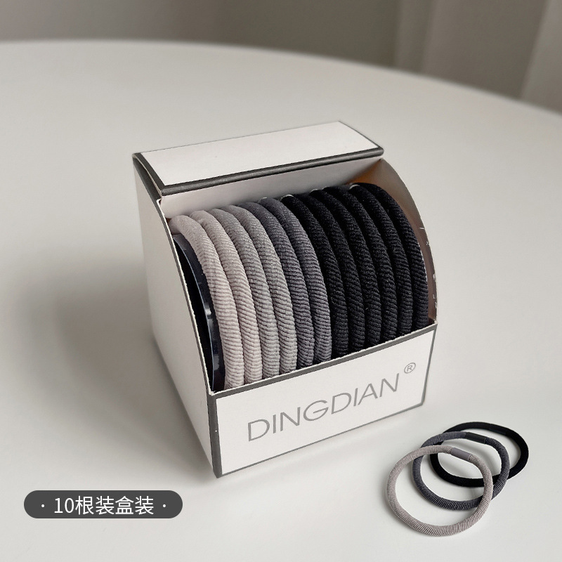 Banda de goma de cola de caballo alta elástico durable cuerda de pelo banda de pelo femenino lazo de pelo no hace daño pelo cuerda de pelo cubierta de cuero Internet celebridad verano