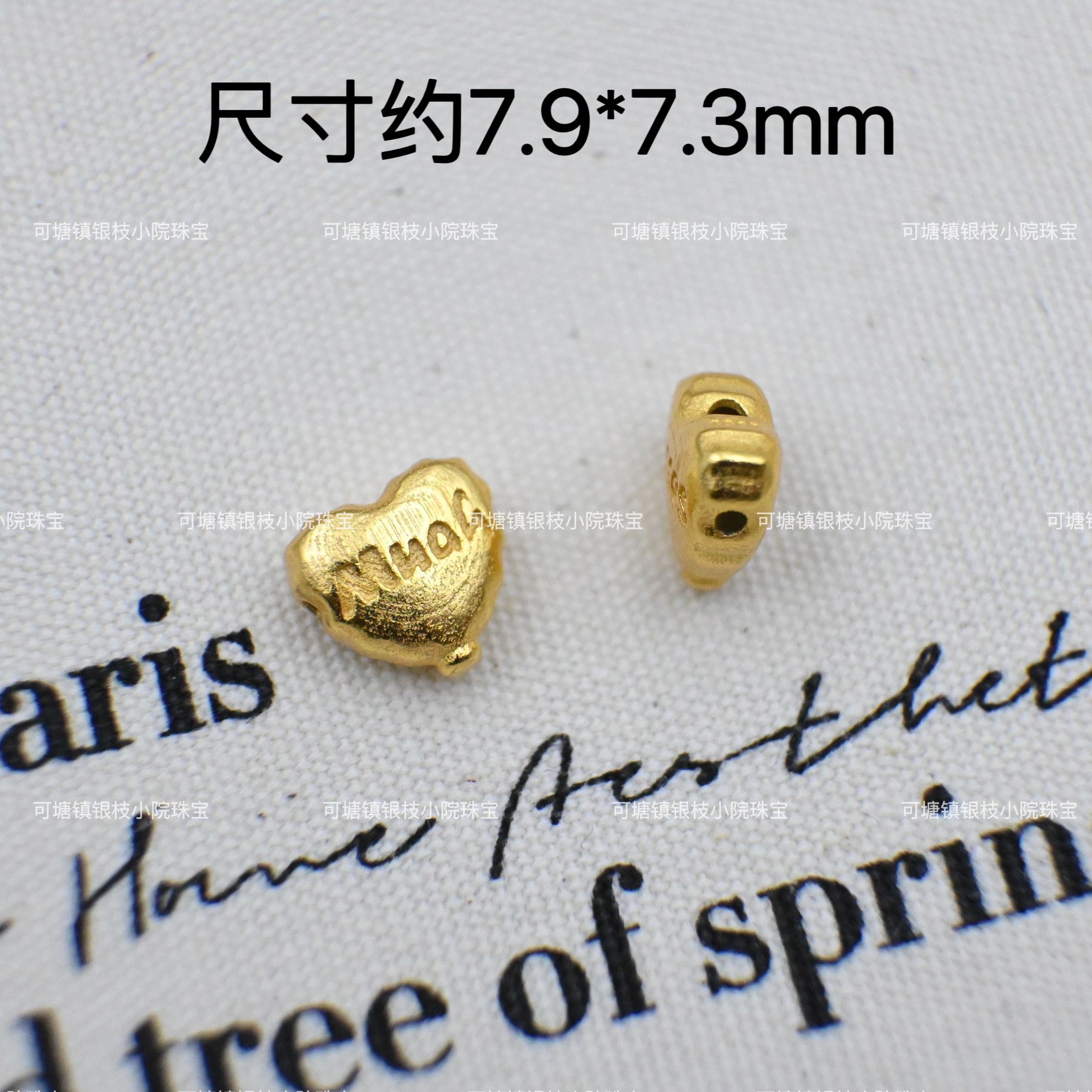 S925 Silver Ancient Fa Gold Love Gourd Through Hole DIY Accessories Bead Running Ring Bracelet Necklace Pendant Beaded Accessories