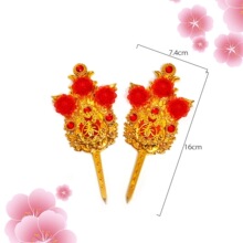 潮汕天公月娘金花 插香炉寺庙大号金花神花彩结婚床头花