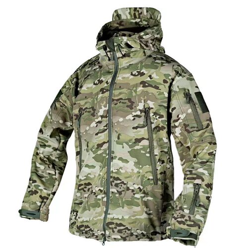 Shark skin soft shell jacket men's winter velvet waterproof and windproof cycling jacket warm tactical windbreaker mountaineering