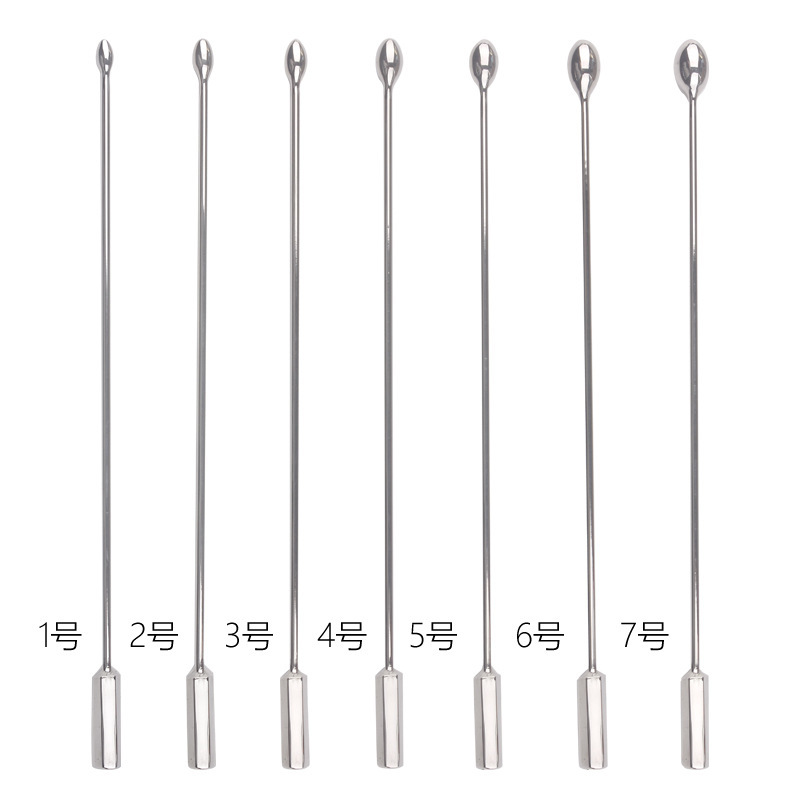 Stainless Steel Urethral Dilator Stick, 23 cm Long Metal Horse Eye Wand, Manual Male Sound — detail image 1