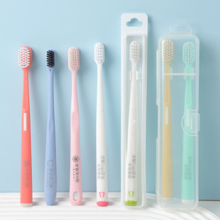 Soft Bristle Adult Toothbrush with Bamboo Charcoal Small Brush Head for Oral Hygiene, Promotional Logo Printing for Dental Clinics, Factory Wholesale Cleaning