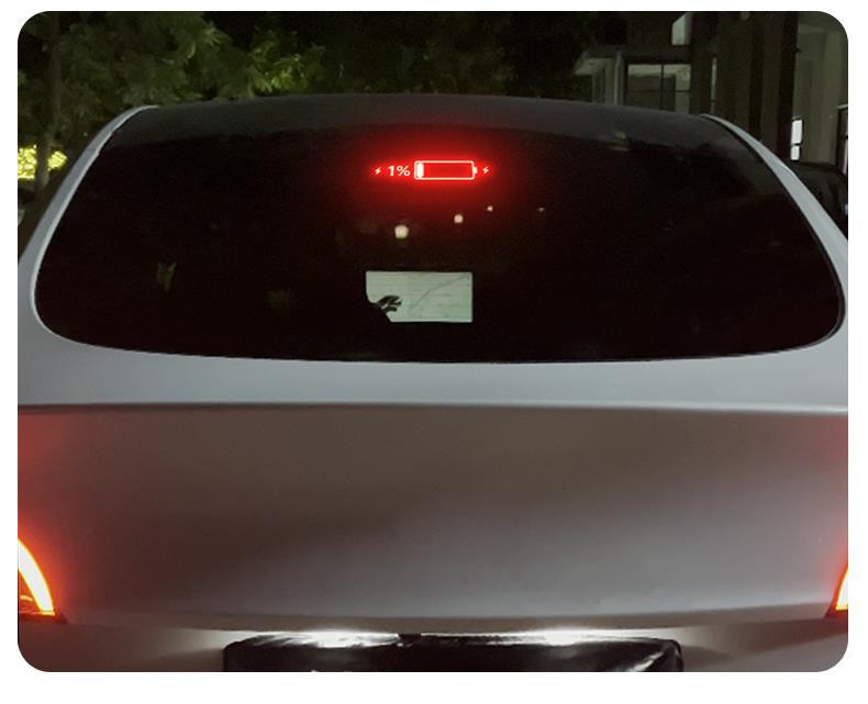 Suitable for Tesla Model3Y car high brake light projection plate decoration taillight sticker lamp exterior decoration