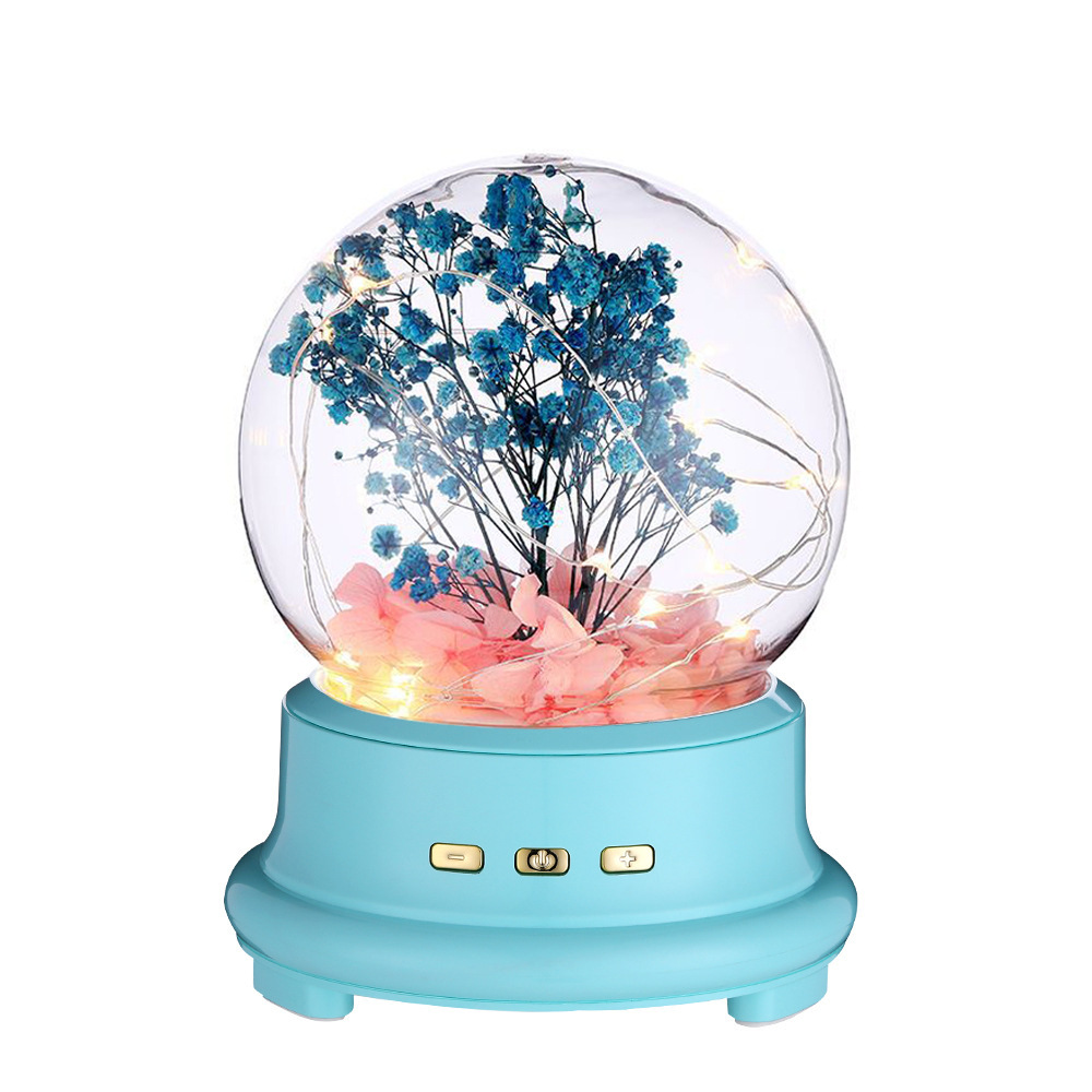 Regalo creativo del hogar Altavoz Bluetooth fantasía música faro qixi amante regalo flor eterna audio