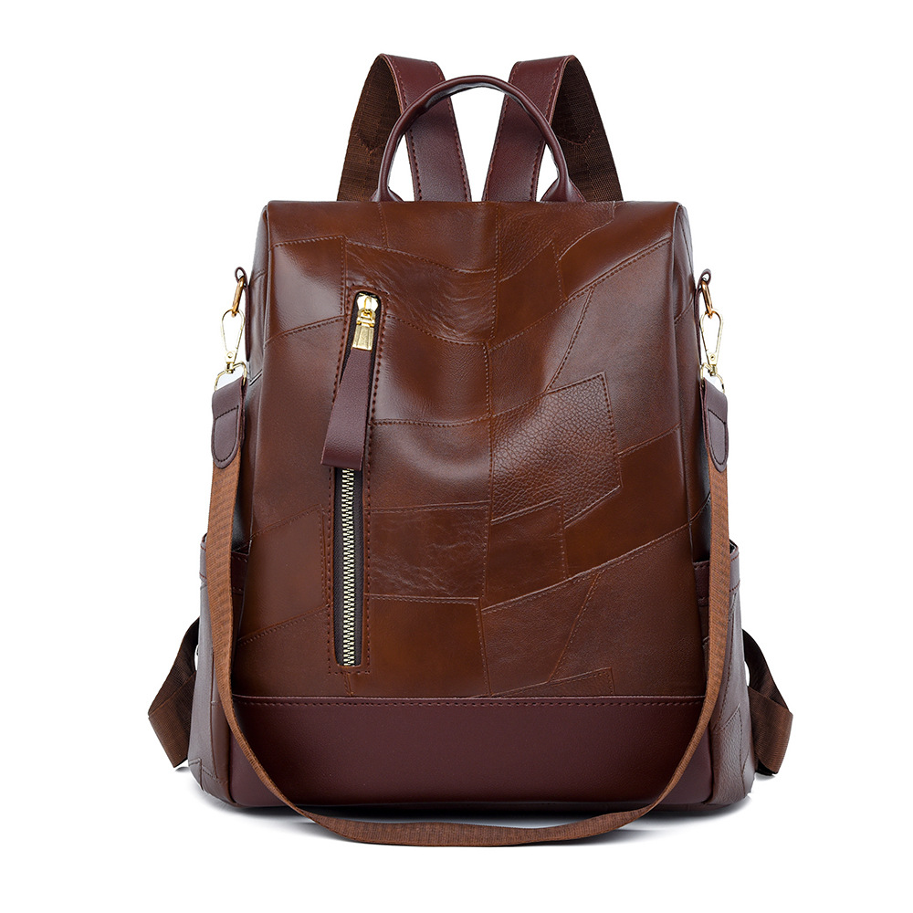 Transfronterizo al por mayor 2024 nuevo estilo salvaje simple mochila para mujer mochila de viaje de ocio antirrobo de gran capacidad