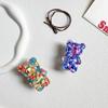 Epoxy resin, mobile phone, air bag, adjustable tubing, table cartoon support frame, ring, with little bears, simple and elegant design