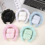 跨境爆款云朵海绵麻花发箍三件套装头箍高颅顶压发箍洗脸化妆头箍