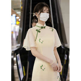 韩情超火国风旗袍梨形身材少女改良连衣裙显瘦夏季微胖2025年新款