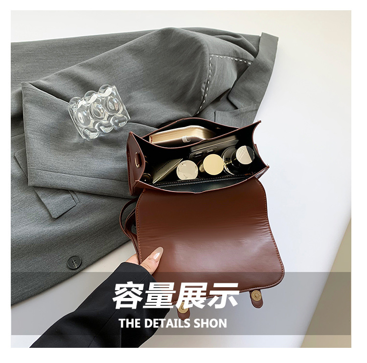 A new 2024 French retro backpack for women, a trendy and versatile single-shoulder bag with a large capacity for commuting undefined