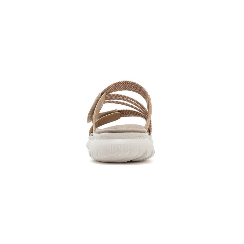 Dép sandal nữ xỏ ngón đế bệt thể thao co giãn cỡ lớn — Màu đen, Màu xanh lam, Màu mơ chi tiết 25
