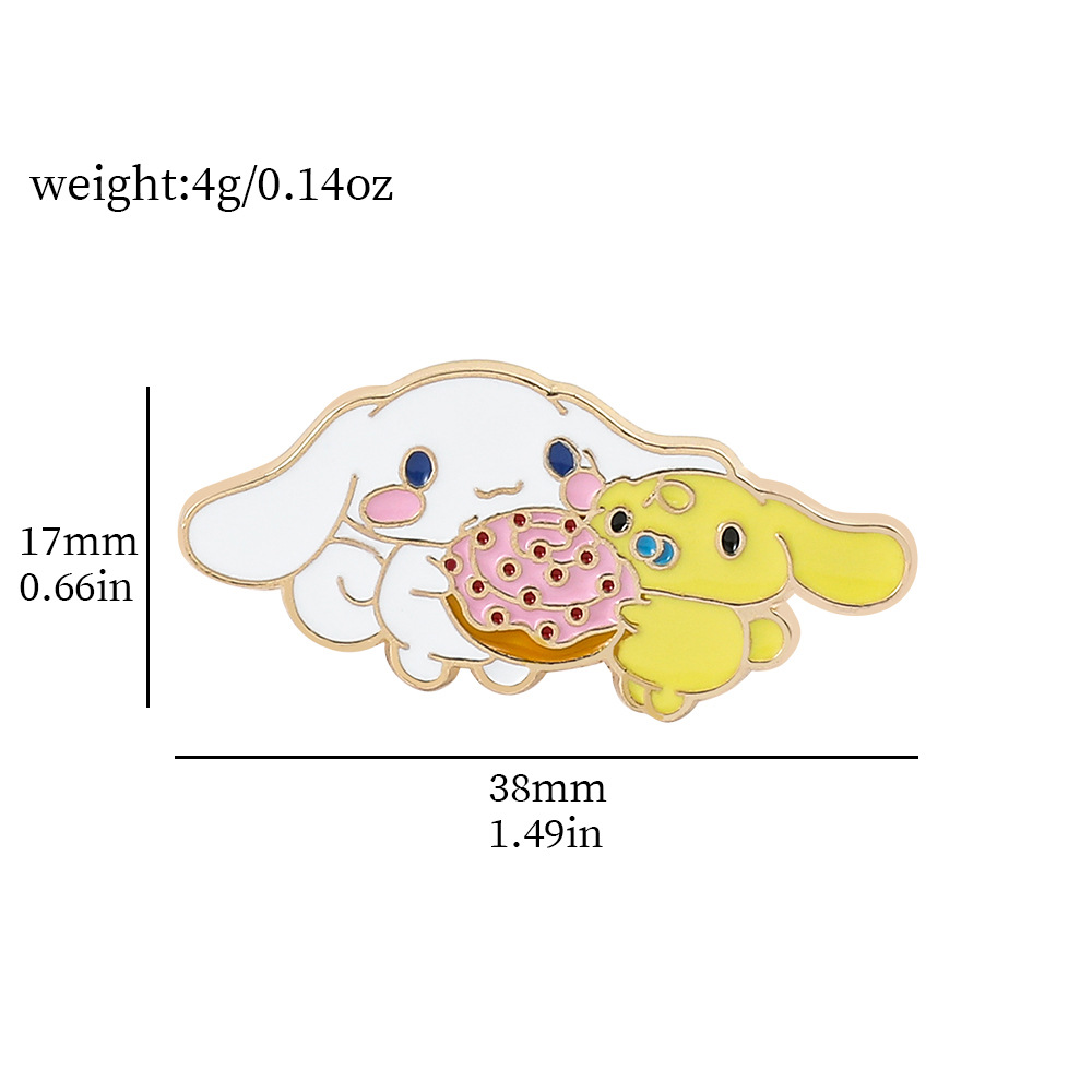Venta caliente cien Sanrio serie de metal broche de dibujos animados coolomi Yugui perro KT gato todo-fósforo de moda insignia
