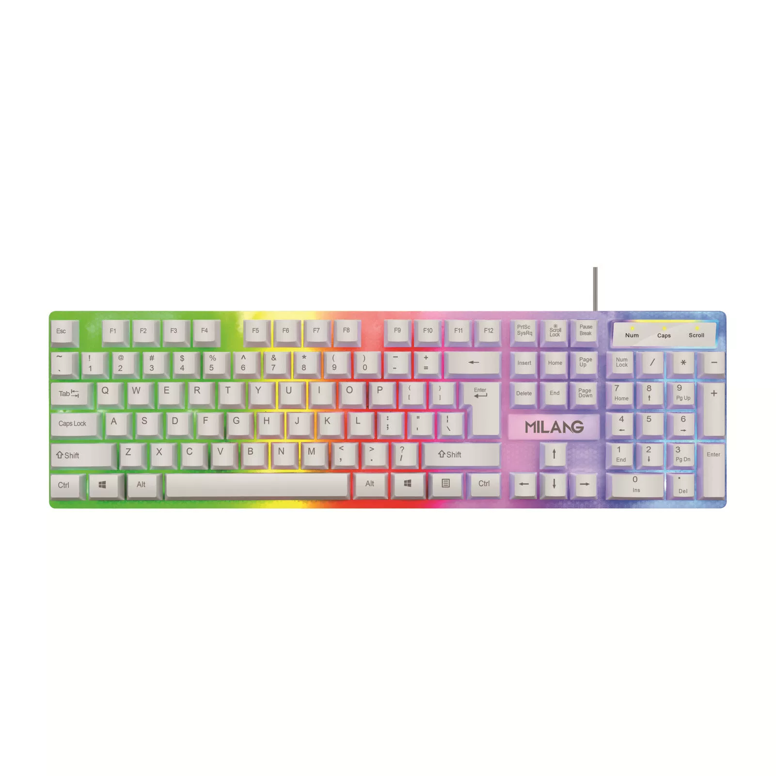 Rainbow Mechanical Keyboard and Mouse Set T6 – RGB, влагостойкий, настраиваемые цвета, проводной