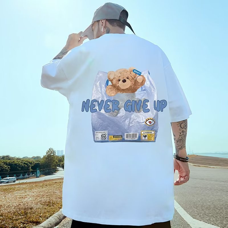 Trend fashionable spring T-shirt with a round collar