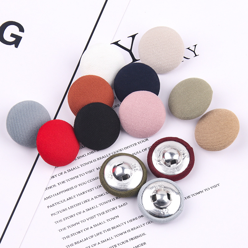 in stock Wholesale Cloth Button dress Shirt Small Suit Coat Bag Cloth Round Button Decorative Clothes Button