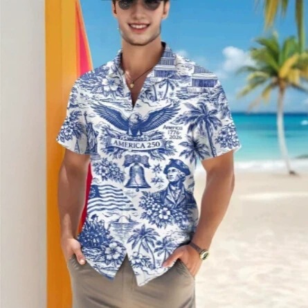 Hawaiian Shirt 250Th Anniversary of American Independence Shirt 2026 Clothing Patriotic Gift Sports Casual Shirt Hawaiian Shirt 250Th Anniversary of American Independence Shirt 2026 Clothing Patriotic Gift Sports Casual Shirt