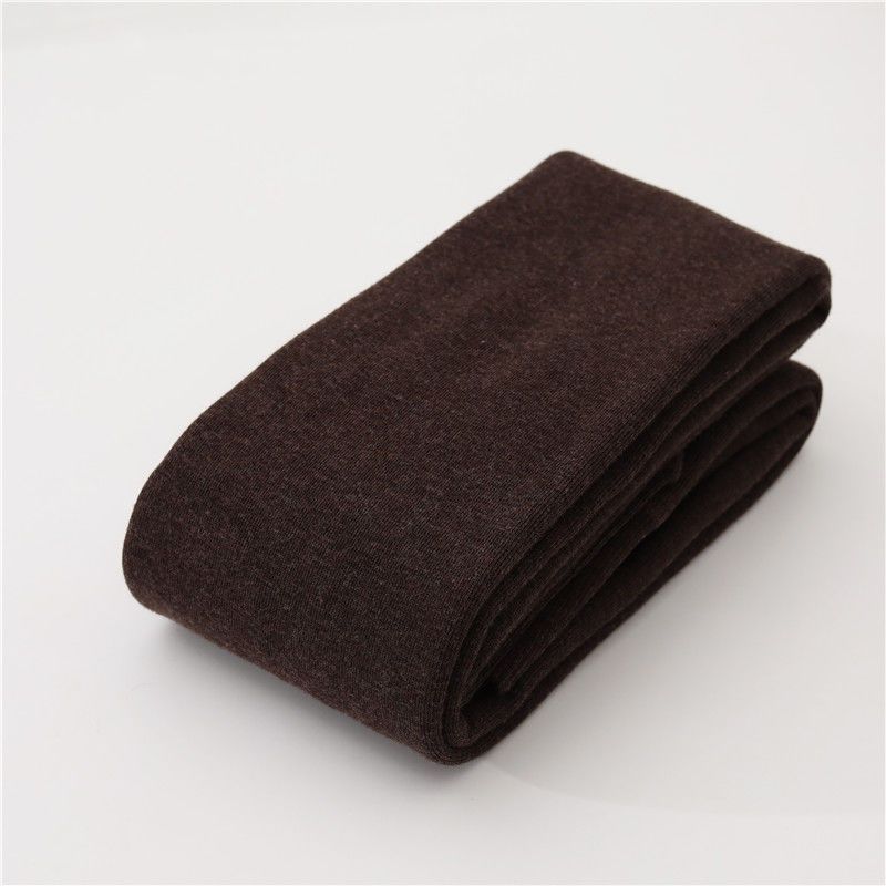 カシミヤの底のズボンの女性のベルベットの厚いズボンの靴下の春秋冬の系のオート麦の白い薄い色の縦の紋様の保温のズボンはやせています。