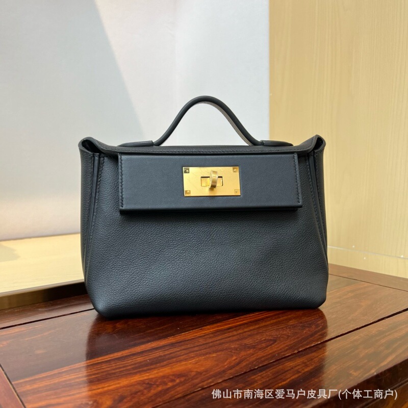 头层Swift皮蜡线手缝2424mini单肩手提斜挎包饺子包高品质轻奢包|undefined