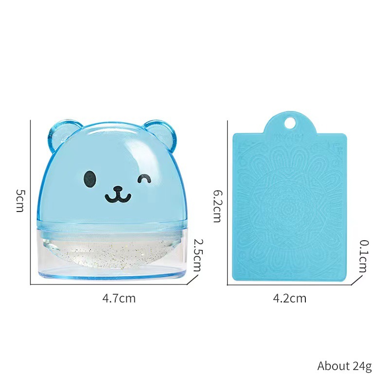 Nuevo sello de silicona de manicuras adorable oso conjunto de herramientas de impresión de transferencia multifuncional sello de fabricación de uñas francesas