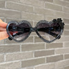 Children's fashionable trend sunglasses heart-shaped, flowered