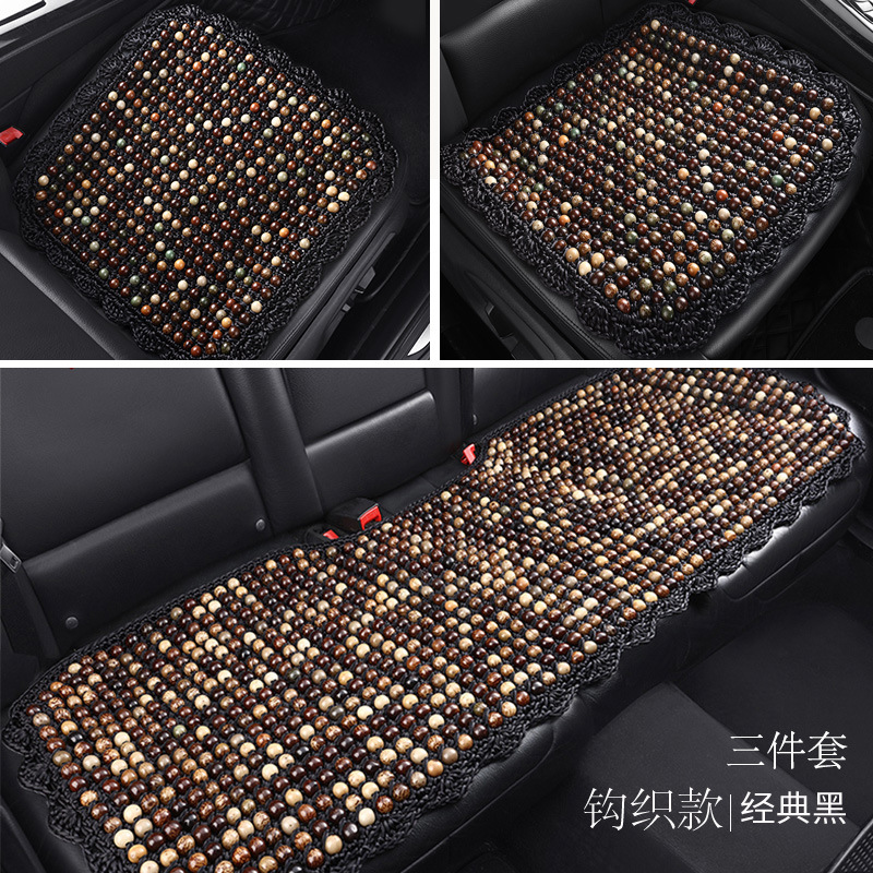 Cool pad – Qìchē Bodhi Seed Wood - hl-crocheted-classic-black-1-square-cushion