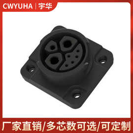 厂家 m23快锁8p防水面板连接器ul 方型充电放电防水连接器电源线