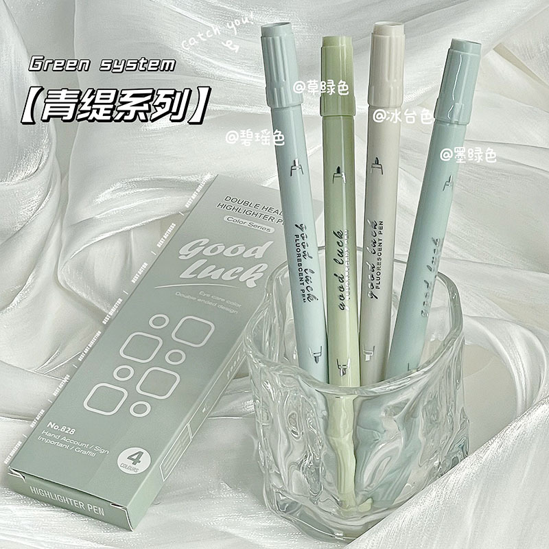 Gradiente de doble cabeza puntero de resaltador conjunto de puntero de marca de color clave de escritura de graffiti