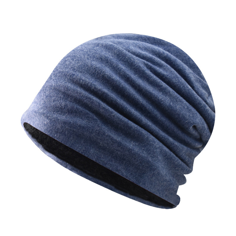 Otoño e Invierno nuevo jersey sombrero todo-fósforo forrado de vellón cerrado dedo del pie sombrero de los hombres al aire libre espesado cálido confinamiento de las mujeres pila sombrero