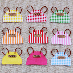 10cm Cotton Doll Stuffed Doll Small Bib Retro Apron Decorative Baby Clothes Chef Dressing Accessories Wholesale