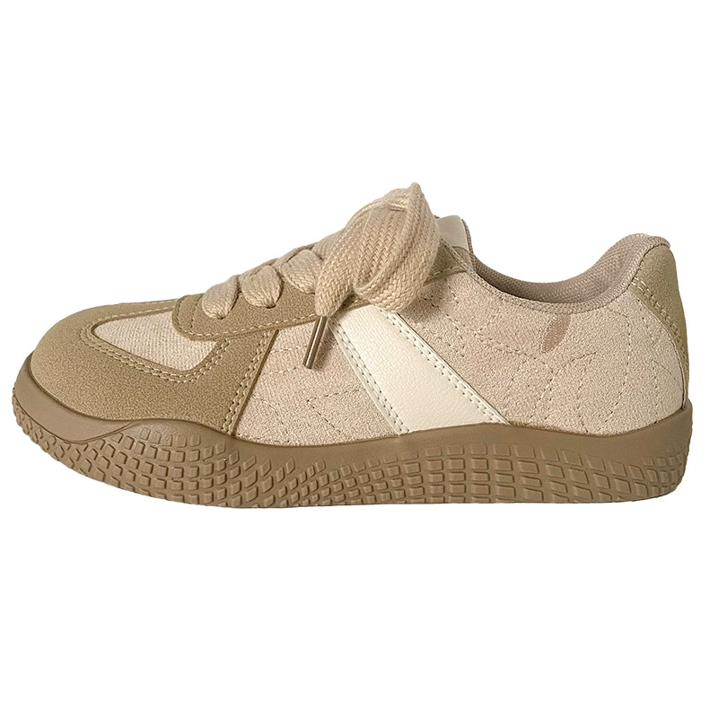 BE-6798 latex insole/mango head thick bottom plate shoes women's shoes niche flat bottom 2024 new Ins German training shoes