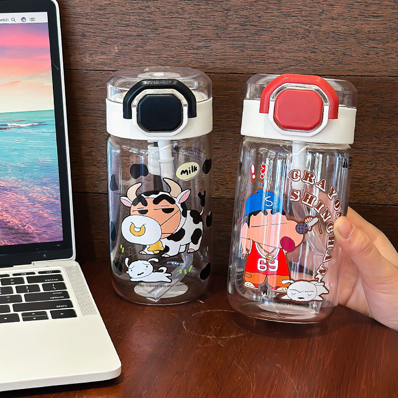 2025 nuevo lápiz pequeño nuevo vidrio tazas resistentes a altas temperaturas de alta calidad de la taza de paja de las niñas tazas de estudiantes portátiles lindas