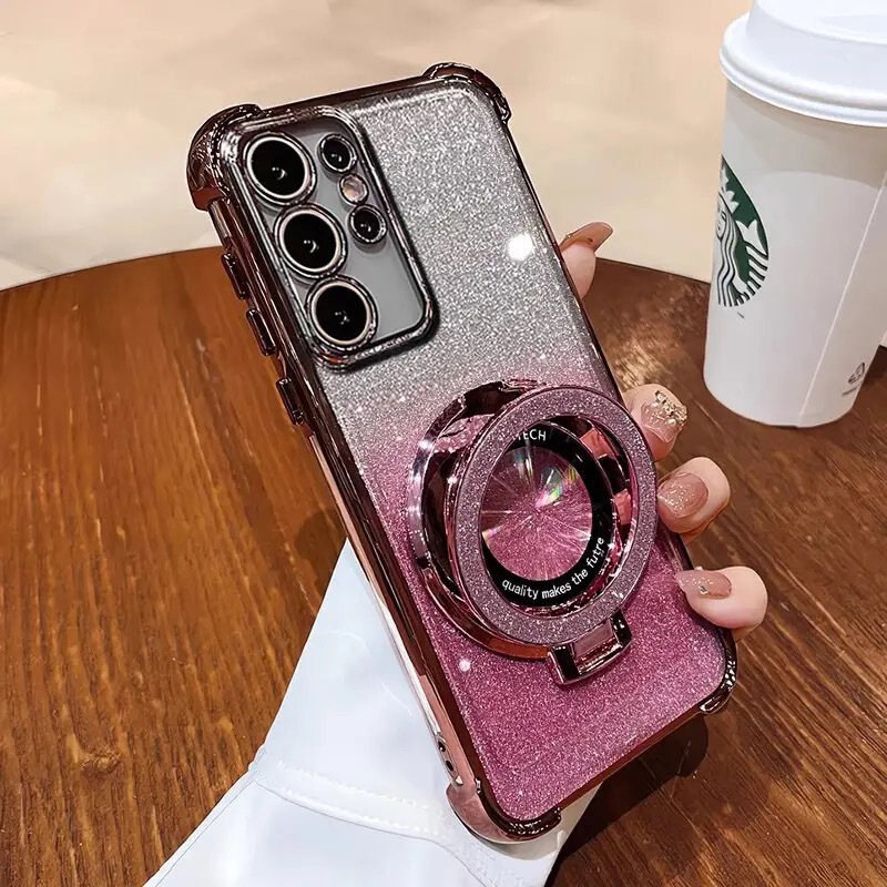Suitable for Samsung A57 Mobile Phone Case, Electroplated Anti-Fall Airbag Phone Case with Magnetic Stand, Lens Film, Soft Shell, Anti-Fall Suitable for Samsung A57 Mobile Phone Case, Electroplated Anti-Fall Airbag Phone Case with Magnetic Stand, Lens Film, Soft Shell, Anti-Fall