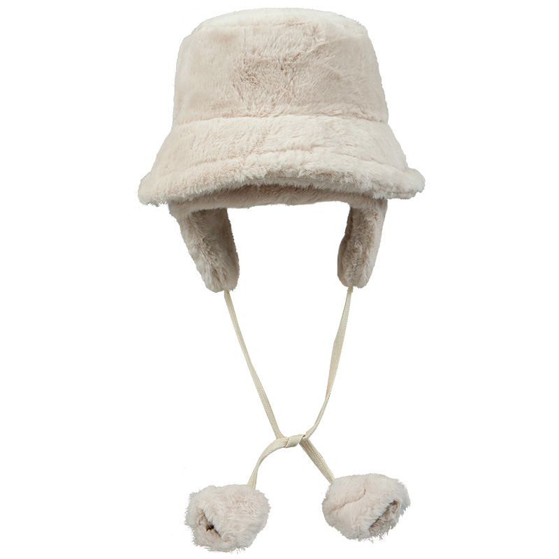 Pescatore di peluche per donna in inverno, nuova protezione per le orecchie antivento con bacino caldo ispessito, cappello Lei Feng, cappello peloso invernale_voghion.com