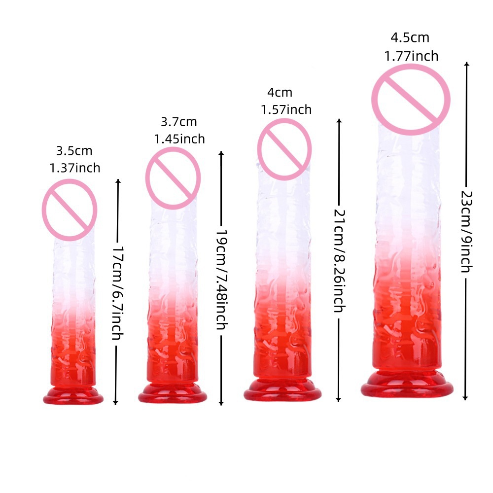 Crystal Two-Color Anal Plug Dildo, TPE Manual Masturbation Toy for Adults — detail image 6