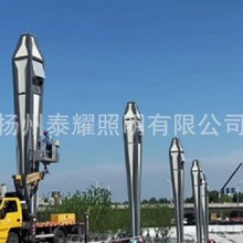 安徽公园门口七彩变色带投影LED景观灯柱  大型异形灯 一体多光源